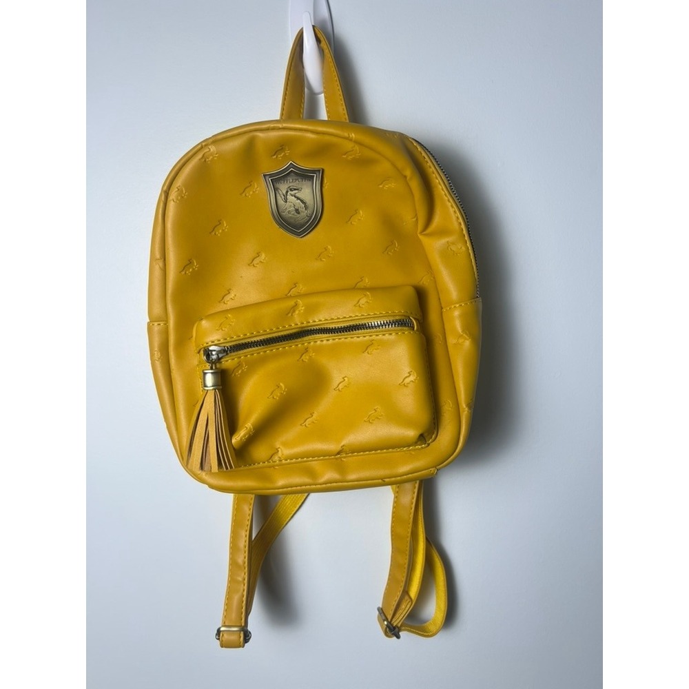 Bioworld Harry Potter Hufflepuff Mini Backpack Bag Yellow Faux Leather Hogwarts